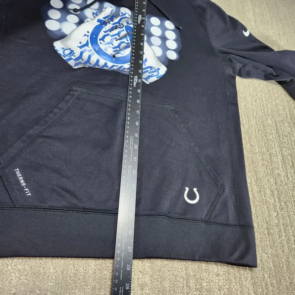 Indianapolis Colts Hoodie Men M‎ Black Nike Therma Fit NFL Football Performance